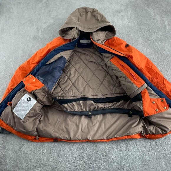 Roxy Bright Edition Womens X-Tra Long Fit XL Hooded Jacket Taupe Waterproof c222 - Picture 2 of 8